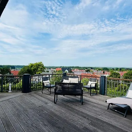 Fewozauber - Penthouse Weitsicht, 180qm, Neu, Best-lage, Riesen-dachterrasse 아파트 바트 도베란