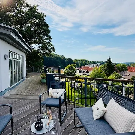 Fewozauber - Penthouse Weitsicht, 180qm, Neu, Best-lage, Riesen-dachterrasse 바트 도베란